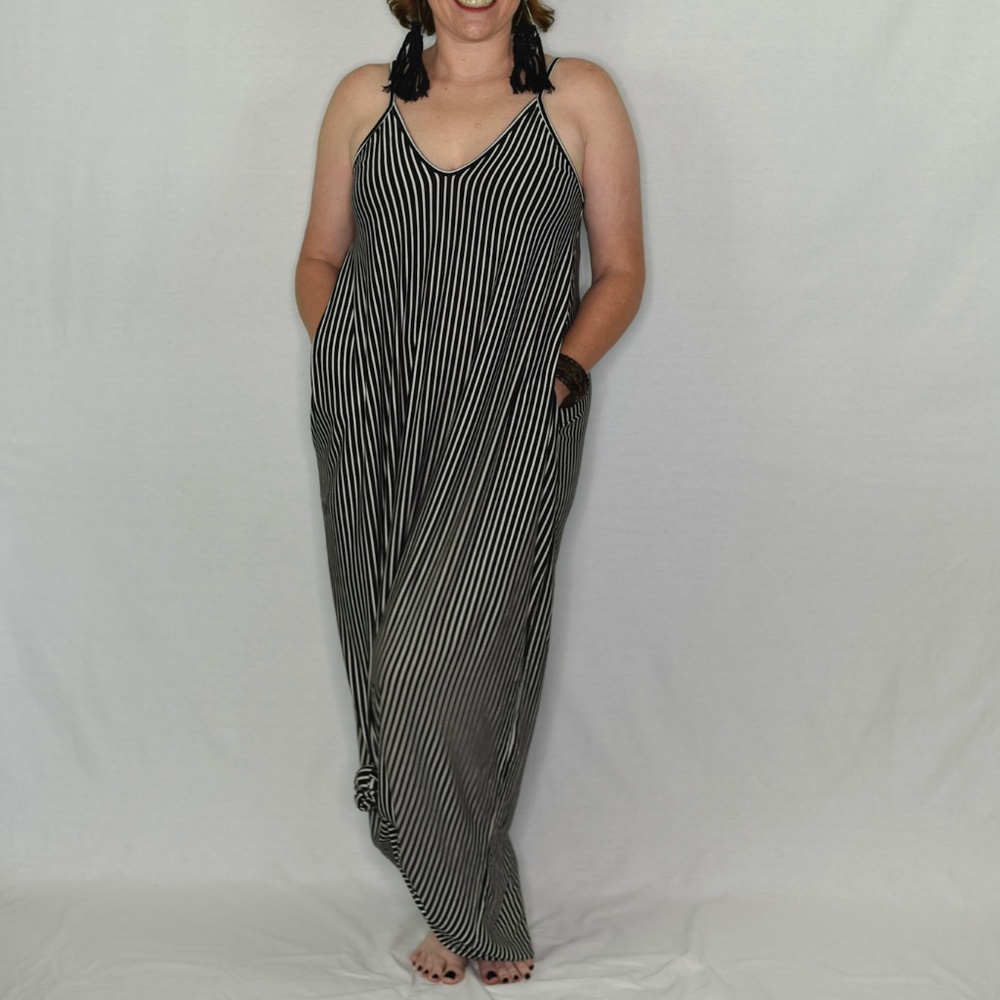 Striped Harem Maxi Dress